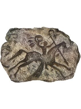 Vintage 1993 FRAGMENTS Pueblo Horse 8.5" Wall Art John Running - Artist Signed